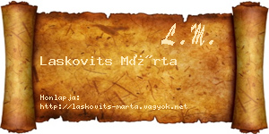 Laskovits Márta névjegykártya